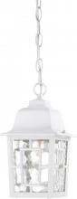 NUVO 60/4931 - Banyan - 1 Light 11" Hanging Lantern with Clear Water Glass - White Finish