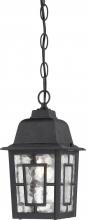 NUVO 60/4933 - Banyan - 1 Light 11" Hanging Lantern with Clear Water Glass - Textured Black Finish