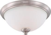 NUVO 60/5041 - Patton - 3 Light Flush with Frosted Glass - Brushed Nickel Finish