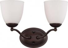 NUVO 60/5132 - Patton - 2 Light Vanity with Frosted Glass - Prairie Bronze Finish