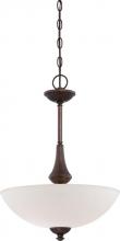 NUVO 60/5138 - Patton - 3 Light Pendant with Frosted Glass - Prairie Bronze Finish