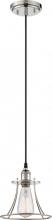 NUVO 60/5411 - Vintage - 1 Light Caged Pendant - Polished Nickel Finish