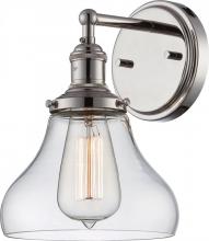 NUVO 60/5413 - Vintage - 1 Light Sconce with Clear Glass - Polished Nickel Finish