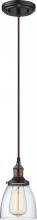 NUVO 60/5504 - Vintage - 1 Light Pendant with Clear Glass - Rustic Bronze Finish