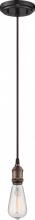NUVO 60/5505 - Vintage - 1 Light Pendant - Rustic Bronze Finish