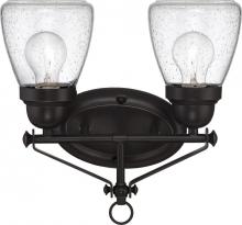 NUVO 60/5542 - Laurel - 2 Light Vanity with Clear Seeded Glass - Sudbury Bronze Finish