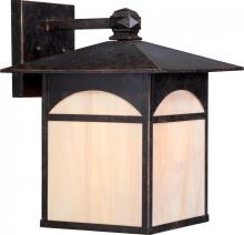 NUVO 60/5653 - Canyon - 1 Light - 11" Wall Lantern with Honey Stained Glass - Umber Bronze Finish Finish