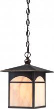 NUVO 60/5654 - Canyon - 1 Light - Hanging Lantern with Honey Stained Glass - Umber Bronze Finish Finish