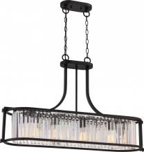 NUVO 60/5775 - Krys- 4 Light Crystal Accent Island Pendant - Aged Bronze Finish