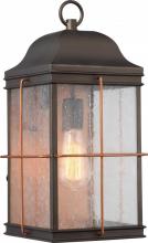 NUVO 60/5833 - Howell - 1 Light Large Wall Lantern with Clear Seeded Glass - Bronze Finish Wall Lantern with Copper