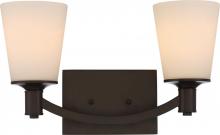 NUVO 60/5922 - Laguna - 2 Light Vanity with White Glass - Forest Bronze Finish