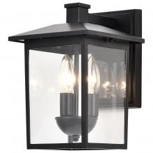 NUVO 60/5934 - Jamesport Collection Outdoor 11 inch Wall Lantern; Matte Black with Clear Glass