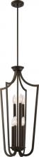 NUVO 60/5977 - Laguna - 6 Light Cage Pendant - Forest Bronze Finish