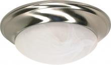 NUVO 60/6009 - 1 Light - 12" - Flush Mount - Twist & Lock with Alabaster Glass; Color retail packaging