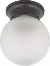 NUVO 60/6012 - 1 Light 6" Ceiling Mount with Frosted White Glass; Color retail packaging