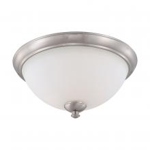 NUVO 60/6014 - Patton; 3 Light; Flush Fixture with Frosted Glass; Color Retail Packaging