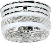 NUVO 60/6027 - 2 Light - 8" - Flush Mount - Medium Crystal / White Drum; Color retail packaging