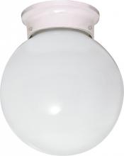 NUVO 60/6033 - 1 Light - 6" - Ceiling Fixture - White Ball; Color retail packaging