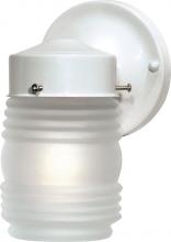 NUVO 60/6109 - 1 Light - 6" - Porch; Wall - Mason Jar with Frosted Glass; Color retail packaging