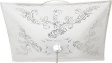 NUVO 60/6113 - 2 Light - 12" - Ceiling Fixture - Square Floral / with Pull Chain; Color retail packaging
