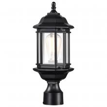 NUVO 60/6116 - Hopkins Outdoor Collection 16 inch Small Post Light Pole Lantern; Matte Black Finish with Clear
