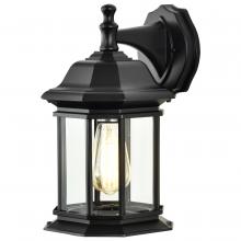 NUVO 60/6118 - Hopkins Outdoor Collection 13 inch Large Wall Light; Matte Black Finish with Clear Glass