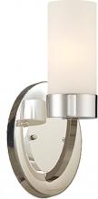 NUVO 60/6221 - Denver - 1 Light Vanity with Satin White Glass - Polished Nickel Finish