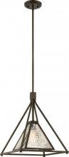 NUVO 60/6282 - Mystic - 1 Light Medium Pendant with Antique Mirror Glass - Forest Bronze Finish