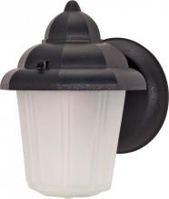 NUVO 60/641 - 1 Light 9" - Hood Lantern with Satin Frosted Glass - Textured Black Finish