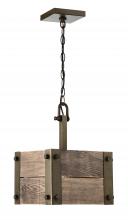 NUVO 60/6421 - Winchester - 1 Light Mini Pendant with Aged Wood - Bronze