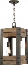 NUVO 60/6425 - Winchester - 2 Light Pendant with Aged Wood - Bronze Finish