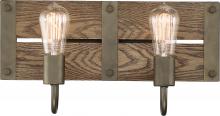 NUVO 60/6428 - Winchester - 2 Light Pendant with Aged Wood - Bronze Finish