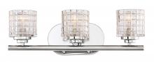 NUVO 60/6443 - Votive - 3 Light Vanity with Clear Glass - Polished Nickel Finish