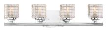 NUVO 60/6444 - Votive - 4 Light Vanity with Clear Glass - Polished Nickel Finish