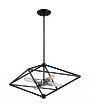 NUVO 60/7008 - Legend - 4 Light Pendant with- Black and Polished Nickel Finish