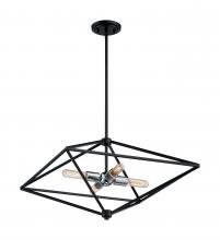 NUVO 60/7009 - Legend - 4 Light Pendant with- Black and Polished Nickel Finish