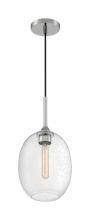 NUVO 60/7036 - Aria - 1 Light Pendant with Seeded Glass - Polished Nickel Finish