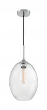 NUVO 60/7037 - Aria - 1 Light Pendant with Seeded Glass - Polished Nickel Finish