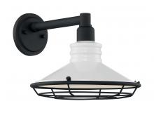 NUVO 60/7052 - Blue Harbor - 1 Light Sconce with- Gloss White and Textured Black Finish