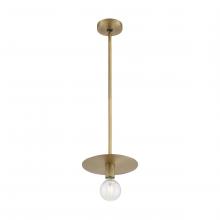 NUVO 60/7242 - Bizet - 1 Light Mini Pendant with- Vintage Brass Finish