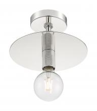 NUVO 60/7254 - Bizet - 1 Light Semi-Flush with- Polished Nickel Finish