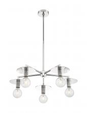 NUVO 60/7255 - Bizet - 5 Light Chandelier with- Polished Nickel Finish