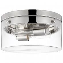 NUVO 60/7637 - Intersection; Medium Flush Mount Fixture; Polished Nickel with Clear Glass
