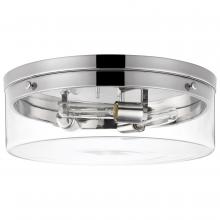 NUVO 60/7638 - Intersection; Large Flush Mount Fixture; Polished Nickel with Clear Glass
