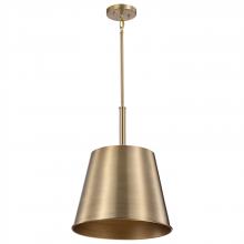 NUVO 60/7938 - Alexis 1 Light Large Pendant; Burnished Brass and Gold Finish