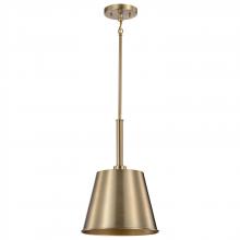 NUVO 60/7939 - Alexis 1 Light Small Pendant; Burnished Brass and Gold Finish