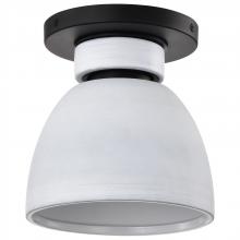 NUVO 60/8011 - Collins; 8 Inch Flush Mount; Ceramic with Silver Accents