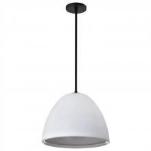 NUVO 60/8013 - Collins; 14 Inch Pendant; Ceramic with Silver Accents