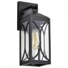 NUVO 60/8121 - Oaklyn; 1 Light Small Wall Lantern; Matte Black with Clear Glass