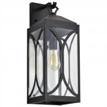NUVO 60/8123 - Oaklyn; 1 Light Large Wall Lantern; Matte Black with Clear Glass